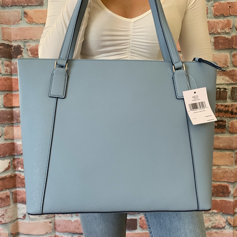 Kate spade LARGE Cameron pocket tote DAWN BLUE BAG - Picture 5 of 8